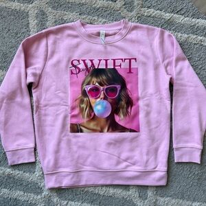 Pink Graphic Kids Sweatshirt -Taylor Swift